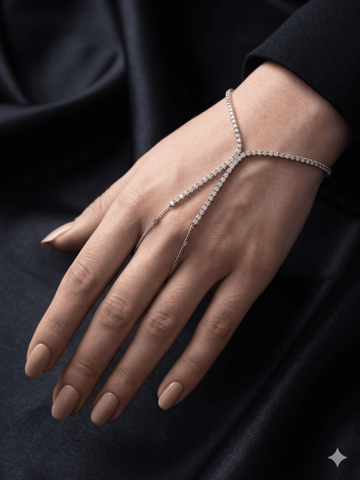 Minimal Luxe Koleksiyonu İnce Taşlı Şahmeran Bileklik – Zarif Kadın El Zinciri Kararmaya Dayanıklı Kaplama