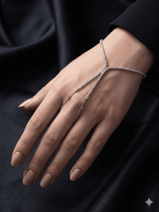 Minimal Luxe Koleksiyonu İnce Taşlı Şahmeran Bileklik – Zarif Kadın El Zinciri Kararmaya Dayanıklı Kaplama