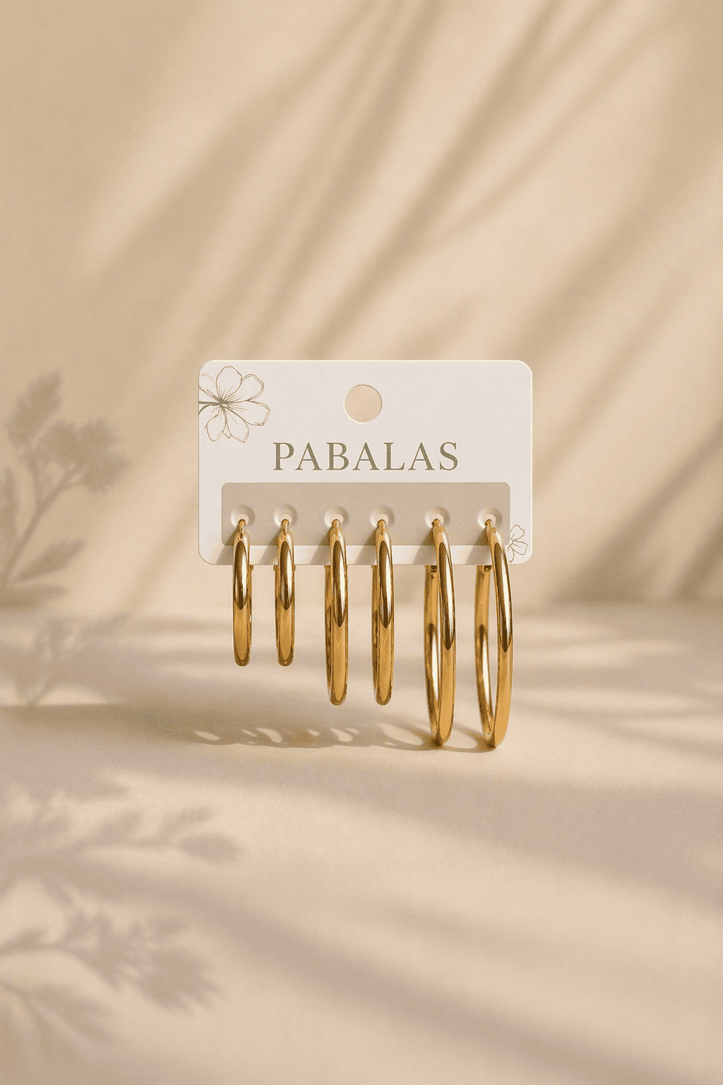 Premium Halka Küpe Seti Kadın 6’lı Gold Minimal Şık Kombin Küpe
